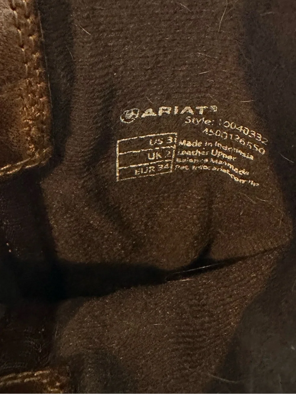 Boys Ariat Boots SZ 3Y